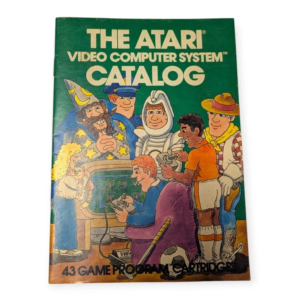 Atari 2600 Video Checkers CX2636 Game Cartridge CIB with Manual‎ and Catalog
